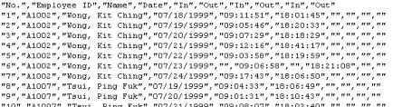 Export Raw Text File